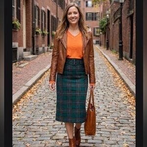 Zara  Green Skirt with Belt